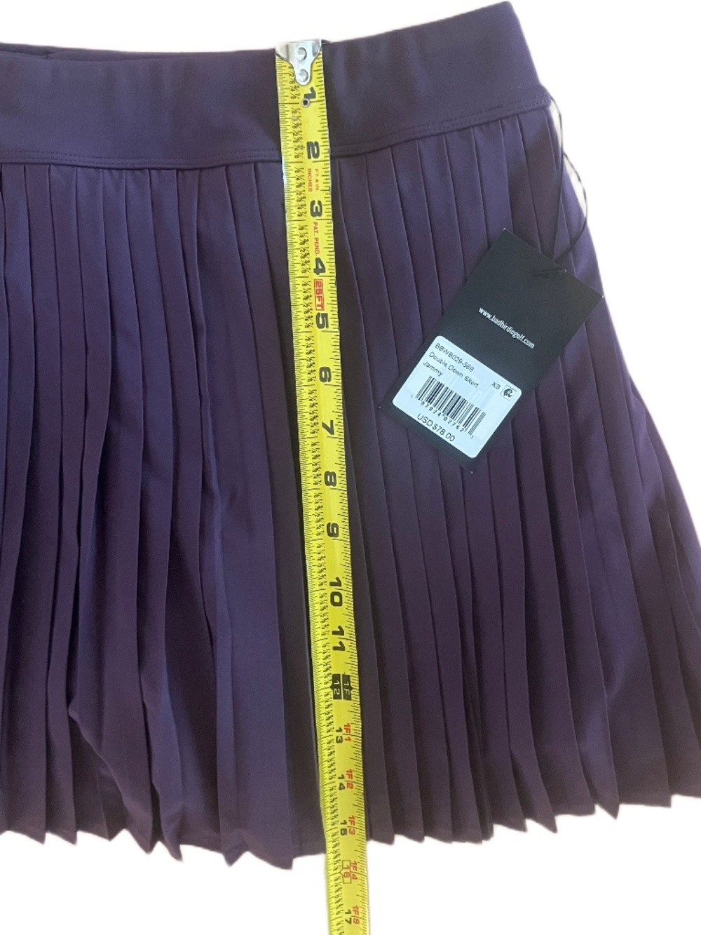 Bad Birdie Women's 16" Double Down Golf Skort Size XS Jammy Color NWT - Picture 8 of 9